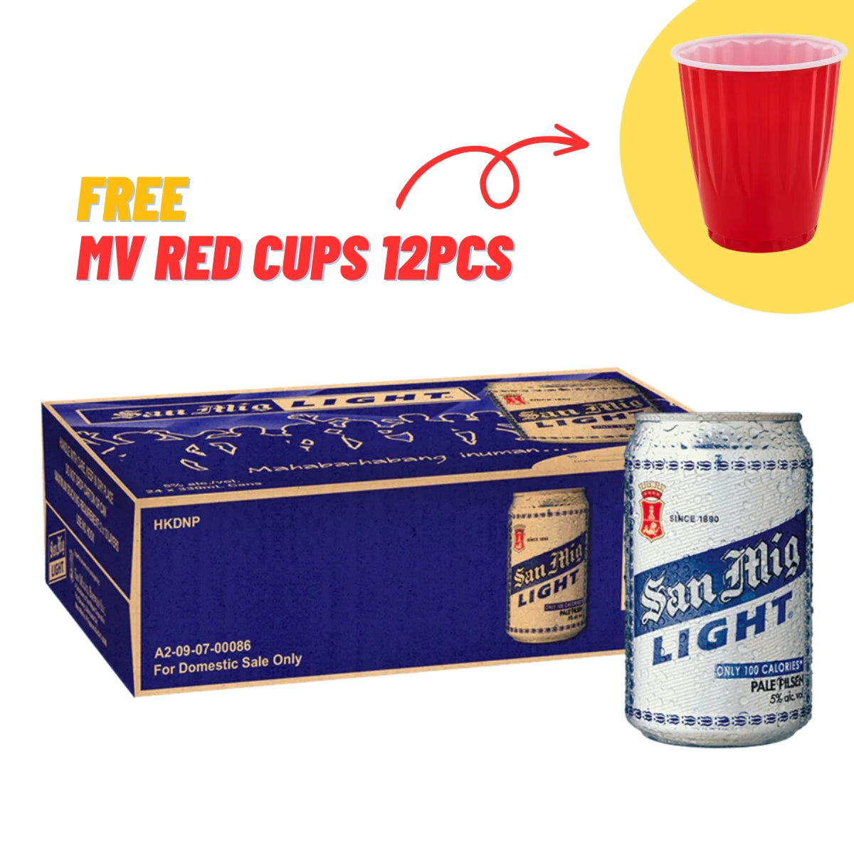 San Miguel Light in-can 330ml 24-pack