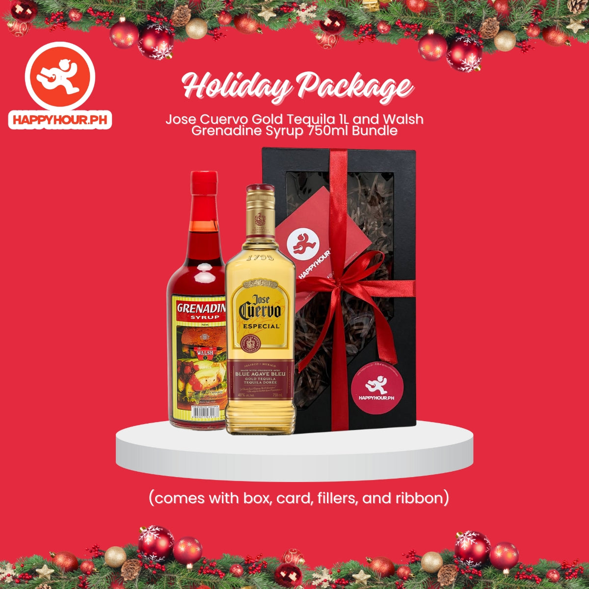 Holiday Package # 10: Jose Cuervo Gold Tequila 1L and Walsh Grenadine Syrup 750ml Bundle