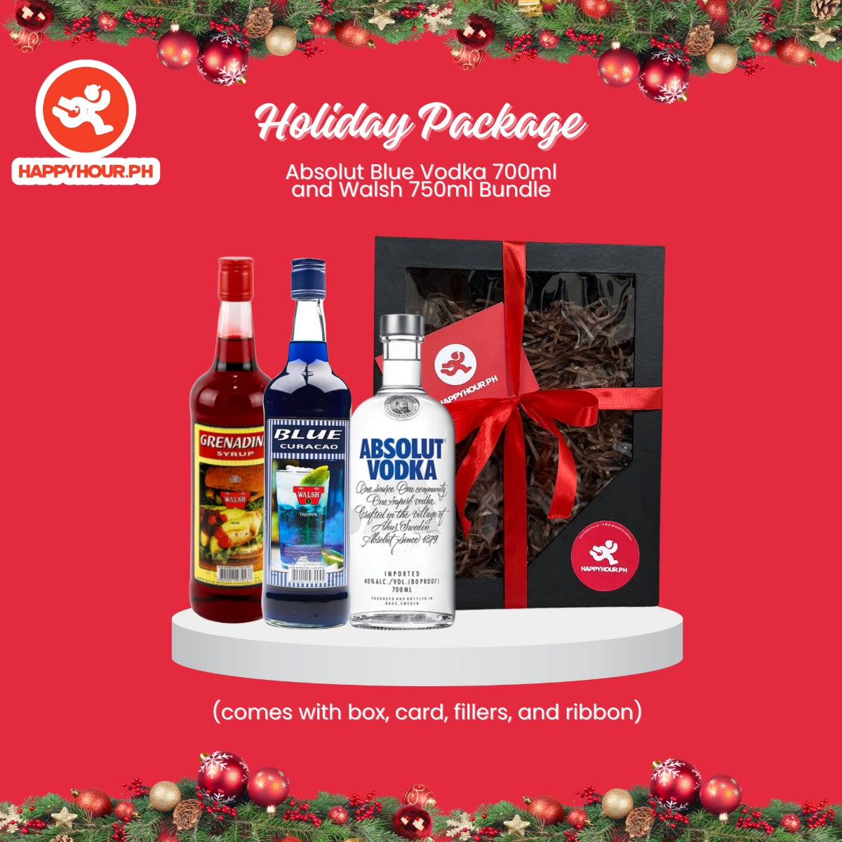 Holiday Package # 16: Absolut Blue Vodka 700ml and Walsh 750ml Bundle