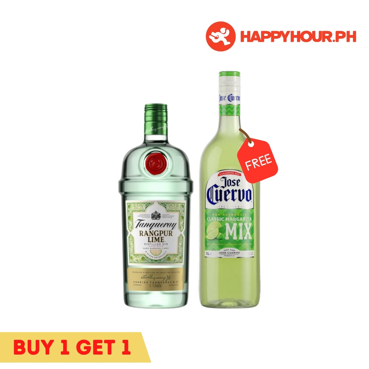 Tanqueray Rangpur Lime 1L & Jose Cuervo Classic Margarita Mix 1L Bundle