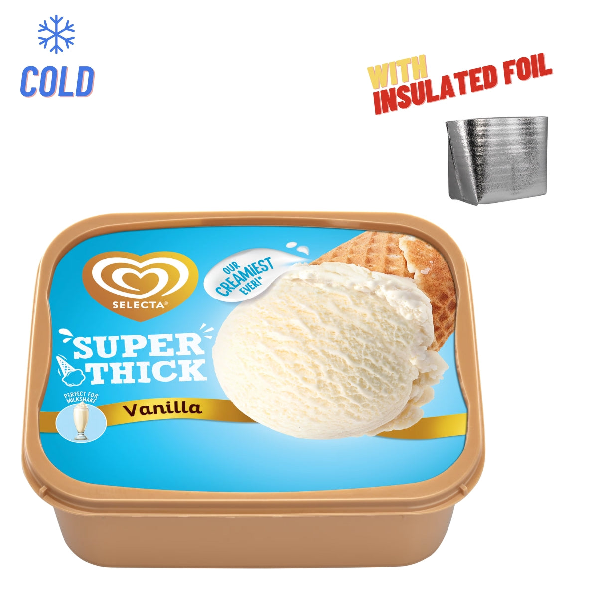 Selecta Super Thick Vanilla Ice Cream 1.3L