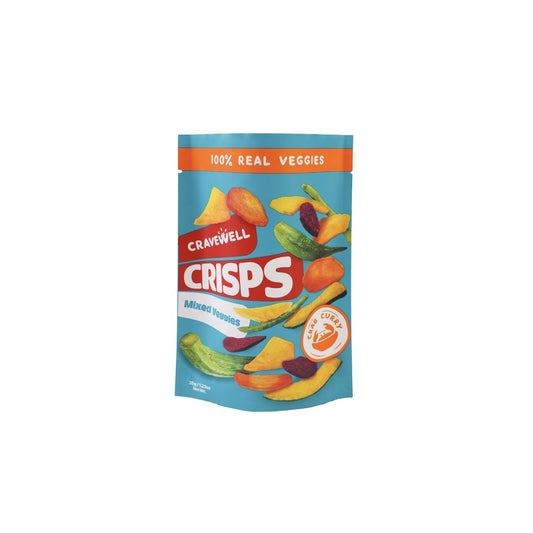 Cravewell Mixed Veggie Crisps Crab Curry 35g