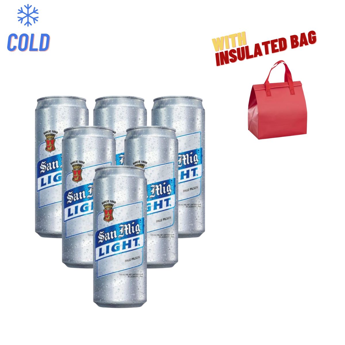 San Miguel Light in-can 500ml 6-pack (❄️COLD)