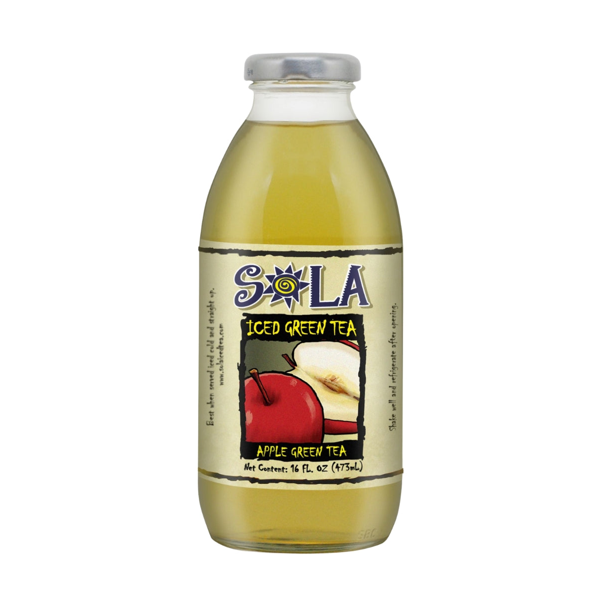 Sola Apple Green Ice Tea Bottle 473ml