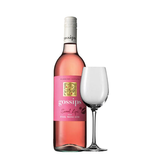 Gossips Sweet Lips Moscato 750ml + wine glass - Happy Hour