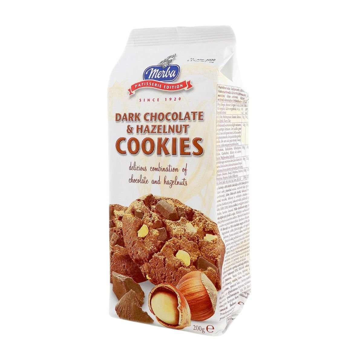 Merba Dark Chocolate & Hazelnut Cookies 200g - Happy Hour