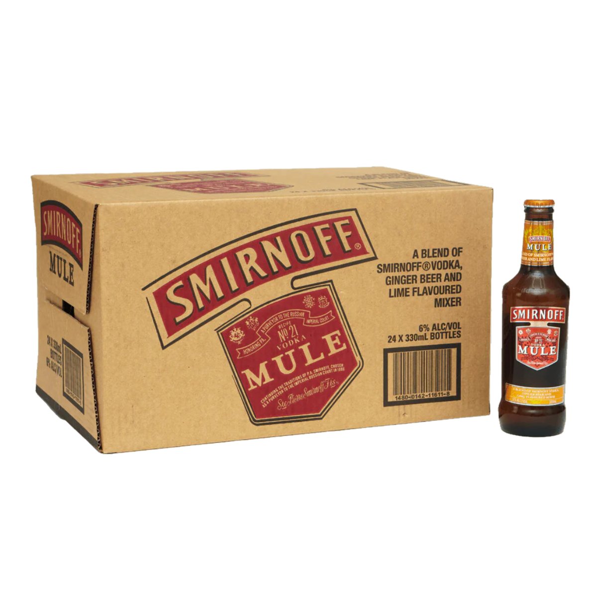 Smirnoff Mule Premium Vodka 330ml 24-pack