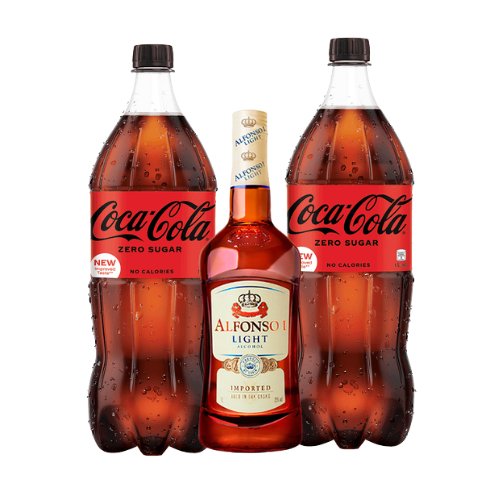 1-pc Alfonso 1L + 2-pcs Coke Zero 1.5L Bundle - Happy Hour