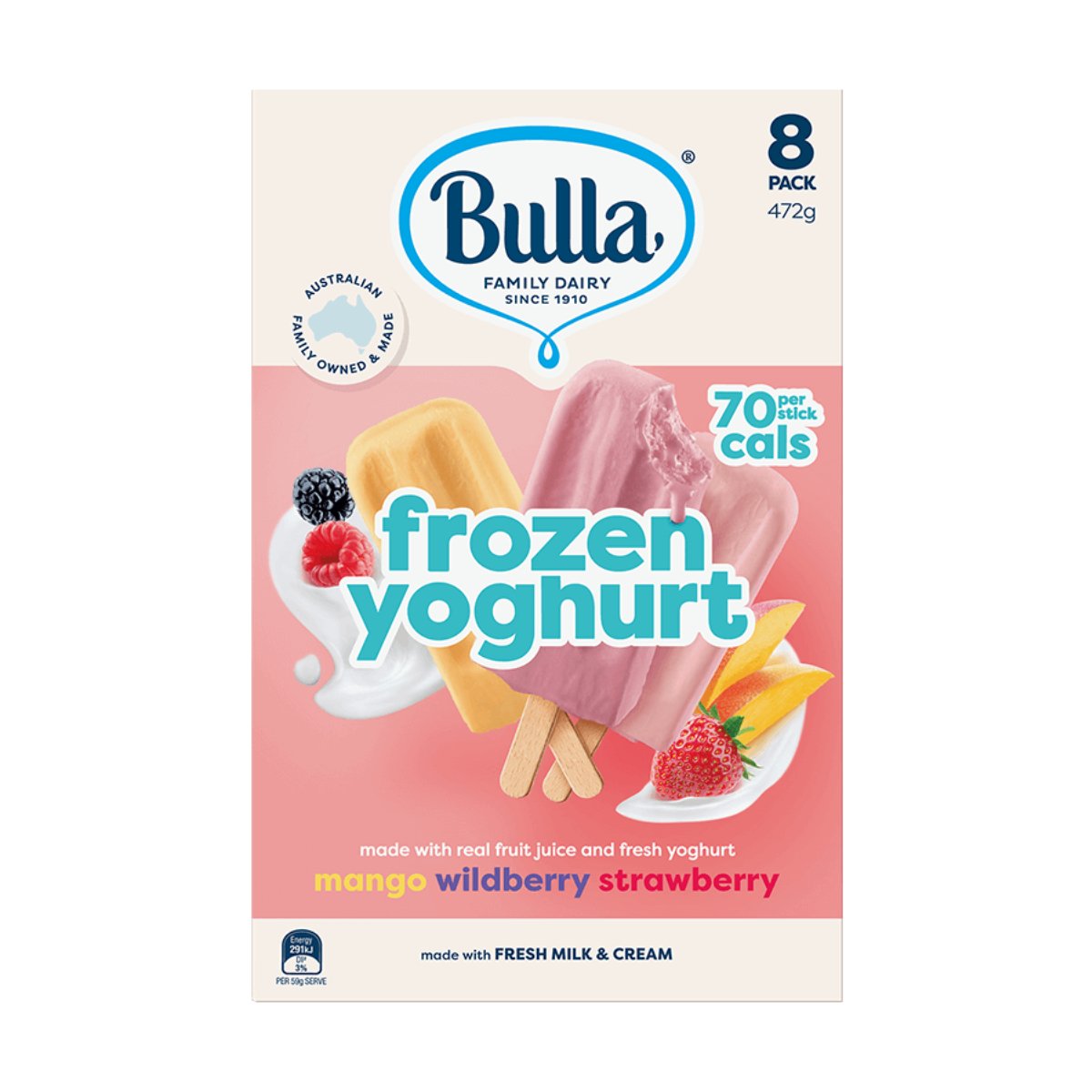 Bulla Bar Frozen Yogurt 8-pack - Happy Hour