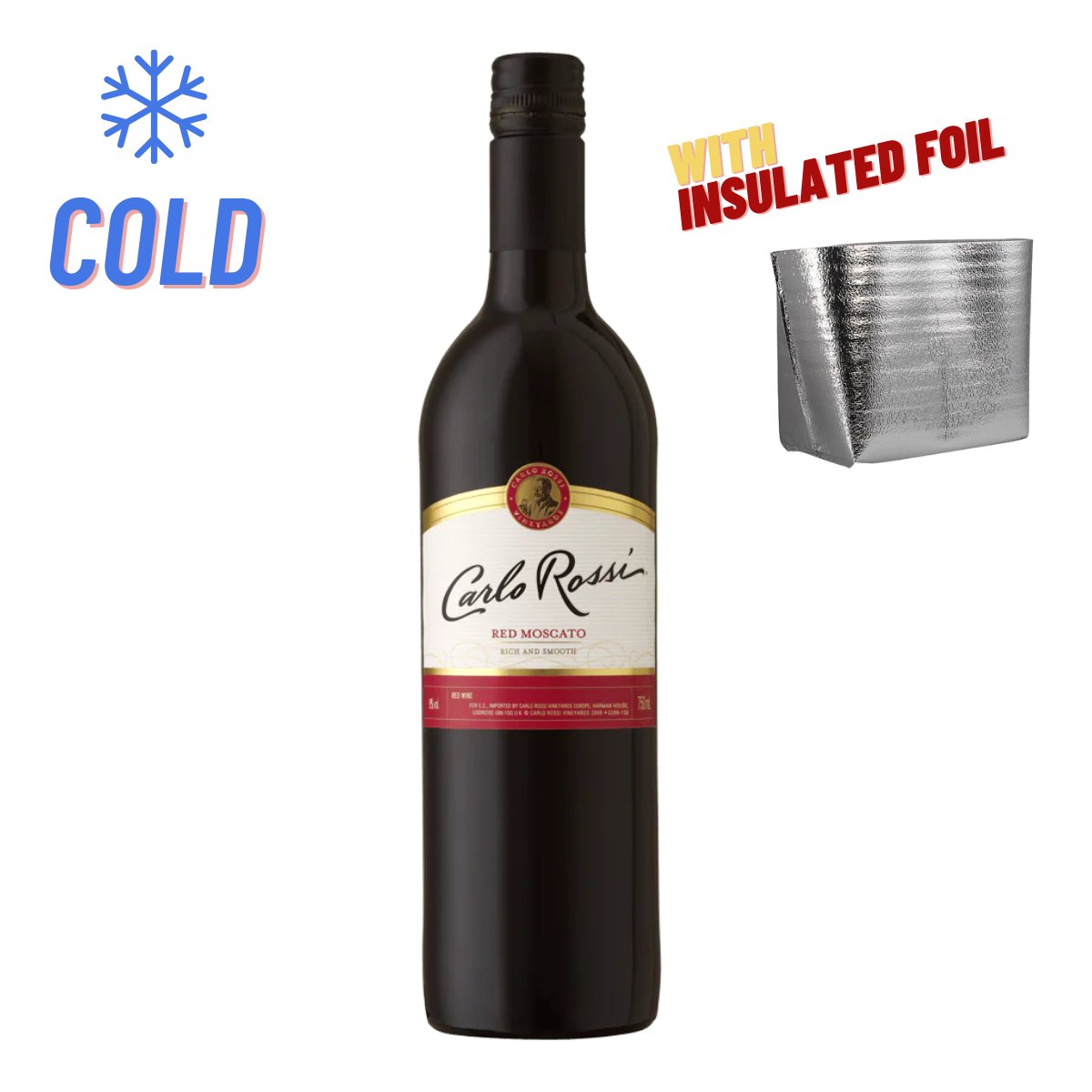 Carlo Rossi Red Moscato 750ml (❄️COLD) - Happy Hour