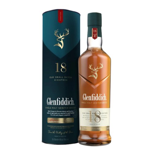 Glenfiddich 18 Year Old Single Malt Whisky 700ml - Happy Hour