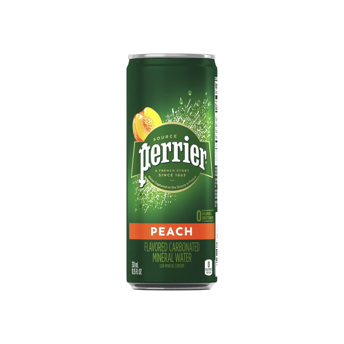 Perrier Natural Sparkling Water - Peach in-can