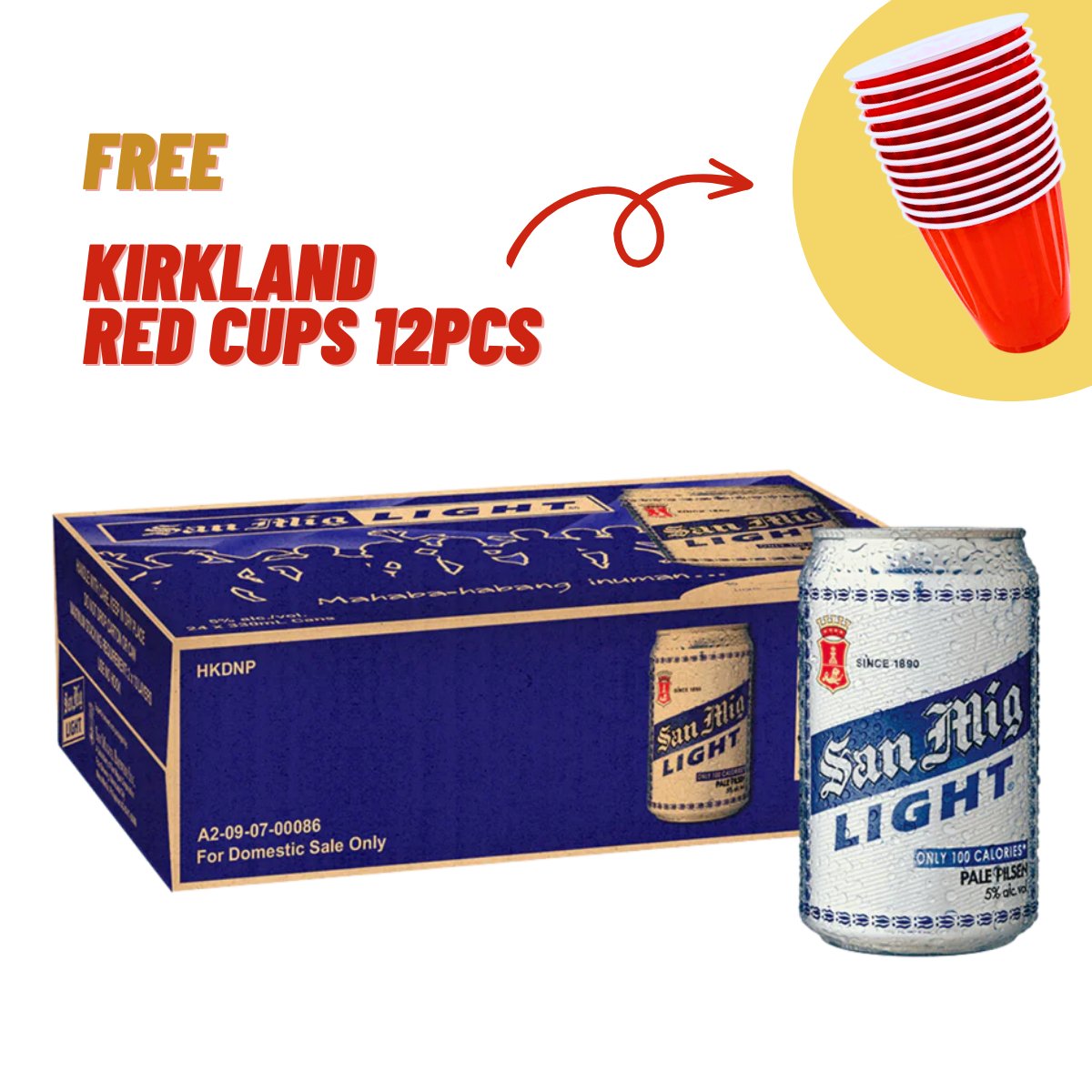 San Miguel Light in-can 330ml 24-pack
