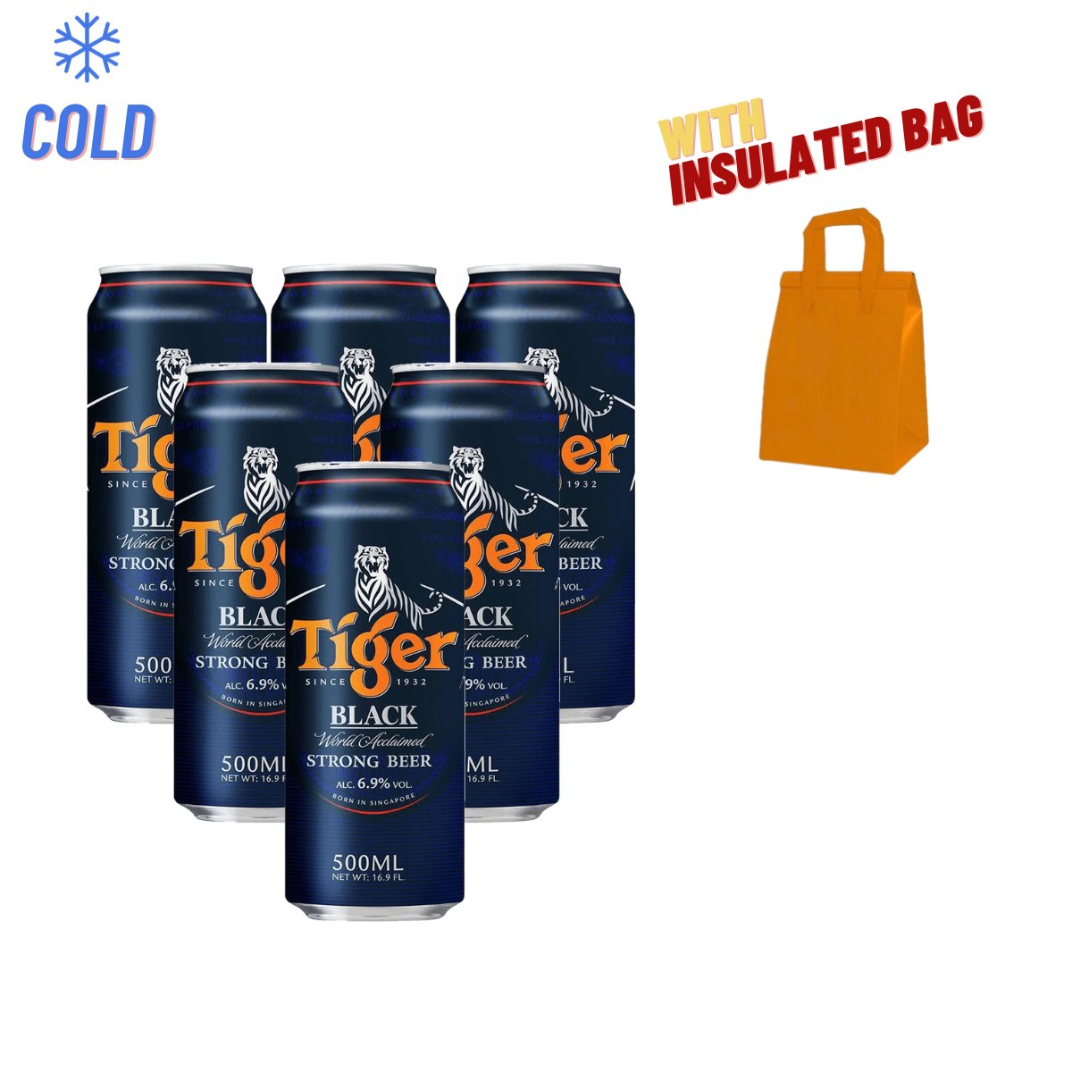 Tiger Black Beer in-can 500ml - Happy Hour