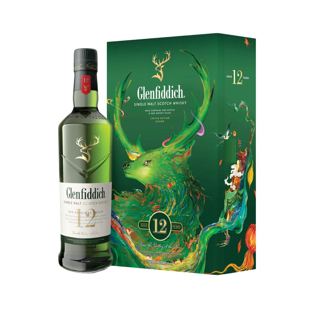 Glenfiddich 12 Year Old Festive Pack 700ml