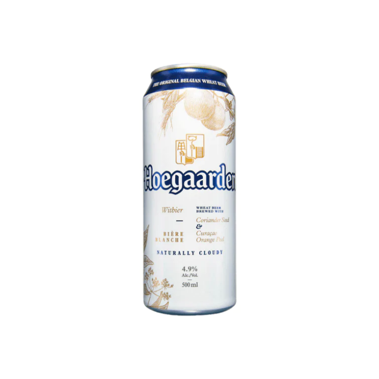 Hoegaarden White Wheat Beer in-can 500ml 12-Pack