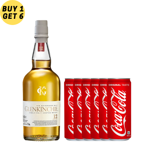 B1 Glenkinchie Single Malt Scotch Whisky 12yrs Old 700ml G6 Coca-Cola Regular Can - 1 Can