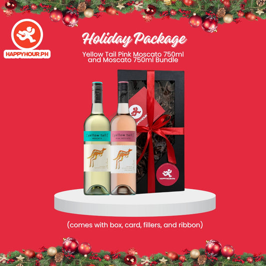 Holiday Package # 2: Yellow Tail Pink Moscato 750ml and Moscato 750ml Bundle