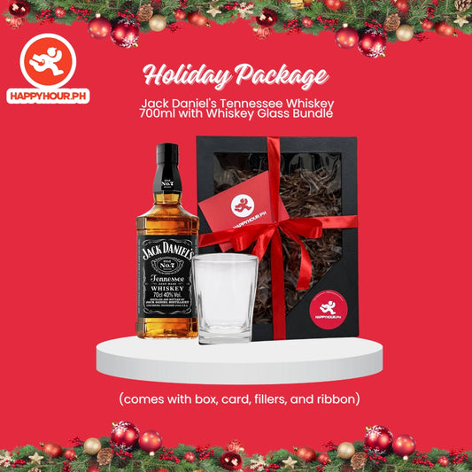 Holiday Package # 6: Jack Daniel's Tennessee Whiskey 700ml with Whiskey Glass Bundle