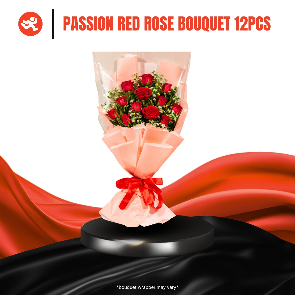 Passion Red Rose Bouquet (12 Stems)