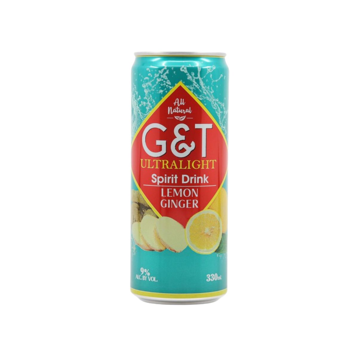 G&T Ultralight Lemon Ginger 330ml 24-Pack