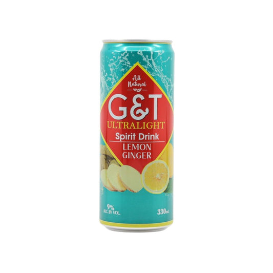 G&T Ultralight Lemon Ginger 330ml 24-Pack
