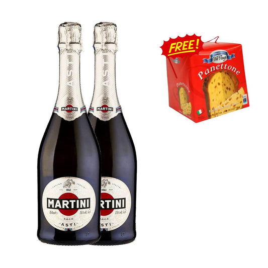 Buy 2 Asti Martini Sparkling Wine 750ml get free Chicco d'Oro Panettone 500g