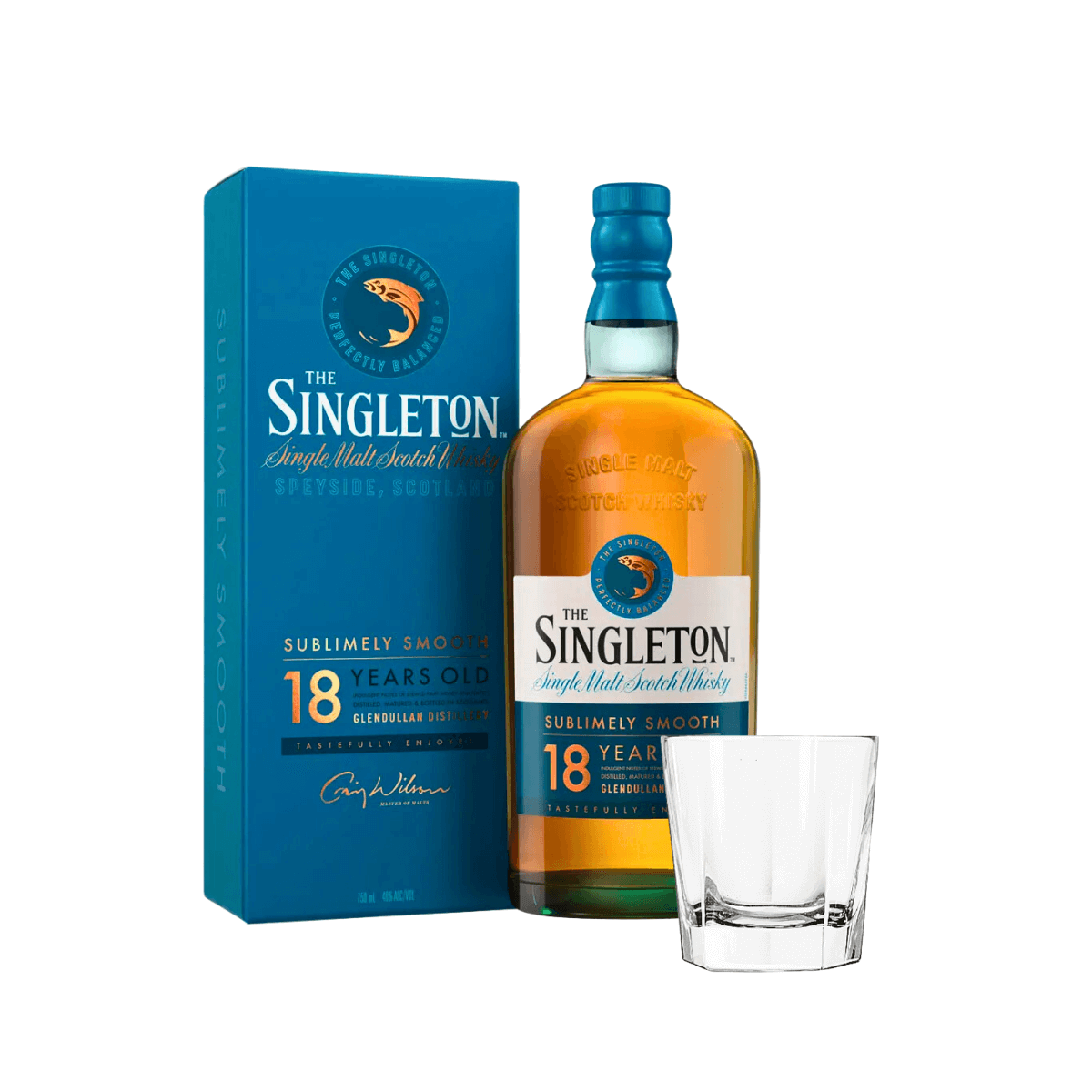 The Singleton of Dufftown 18 Years 700ml with free whisky glass