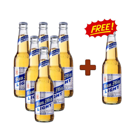 San Miguel Light Bottle 330ml 6+1 Promo Bundle