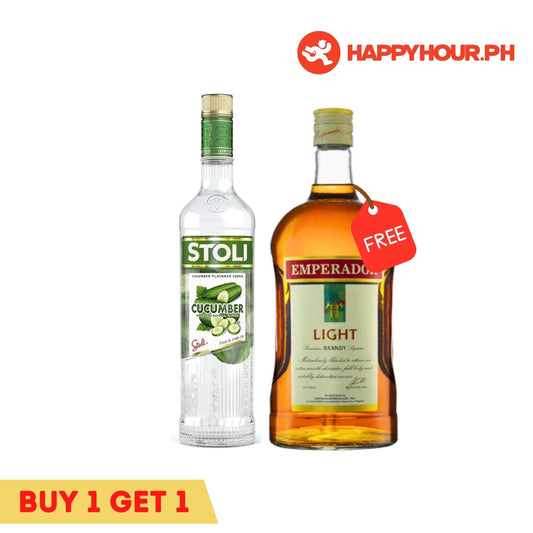 Stolichnaya Cucumber 750ml & Emperador Light Brandy 1.5L Bundle