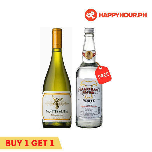 Montes Alpha Chardonnay 750ml & Tanduay Rhum White 750ml Bundle