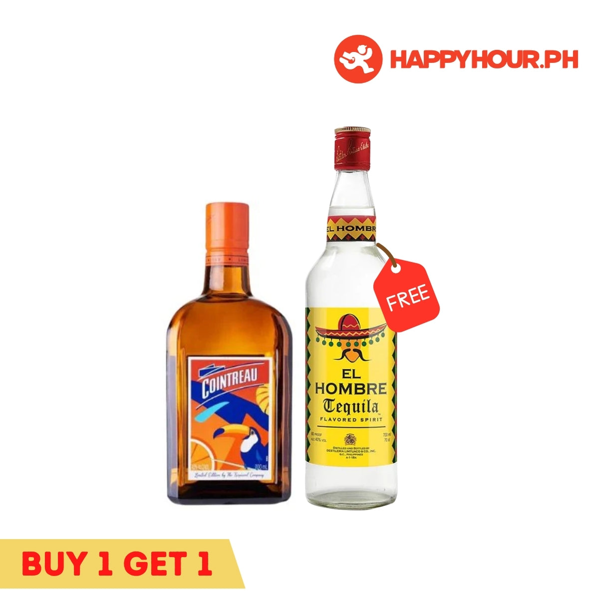 Cointreau Limited Edition Liqueur 700ml & El Hombre White Tequila 700ml Bundle