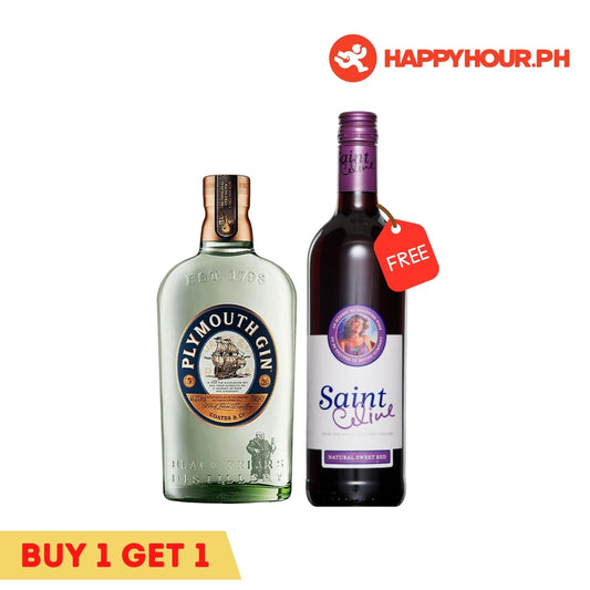 Plymouth Gin 700ml & Saint Celine Natural Sweet Red Wine 750ml Bundle