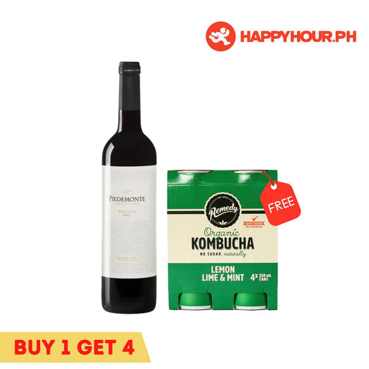 Piedemonte Reserva Navarra 750ml & Remedy Kombucha Lemon Lime & Mint 250ml Bundle