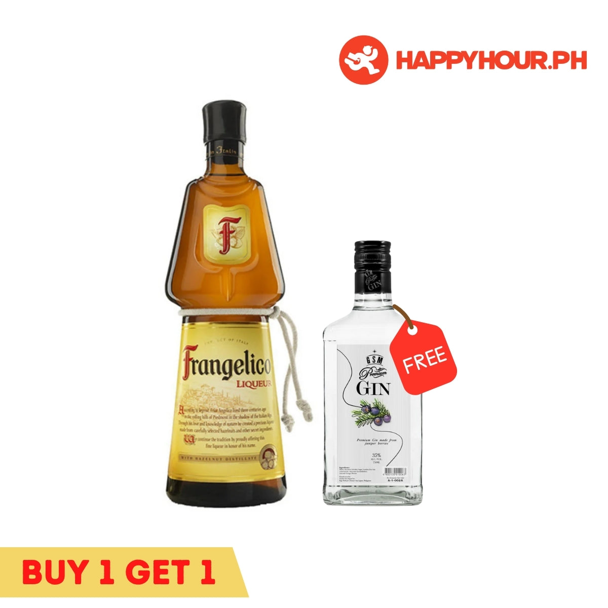 Frangelico Liqueur 700ml & GSM Premium Gin 750ml Bundle