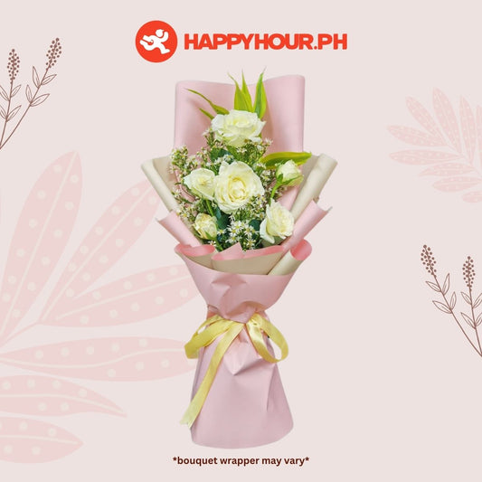 Radiant White Rose 6PC Flower