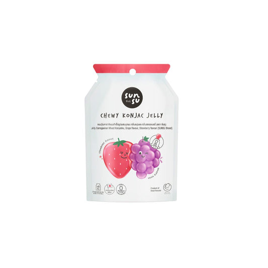 Sunsu Chewy Konjac Jelly - Strawberry & Grape 96g
