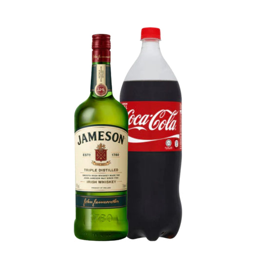 Jameson Original Irish Whiskey 1L with Coke Regular 1.5L