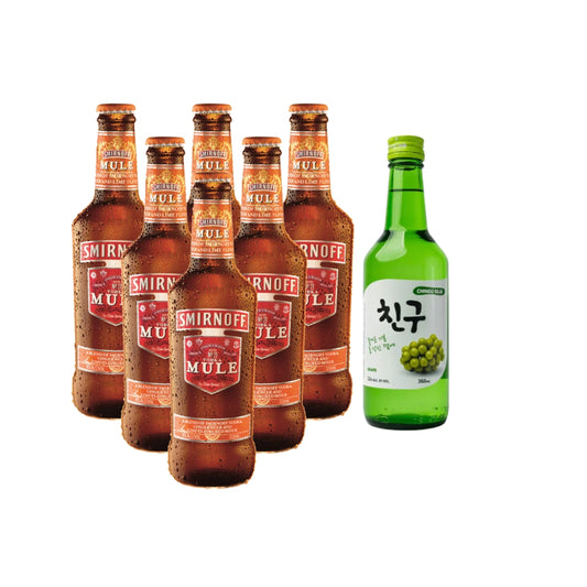 Smirnoff Mule 330ml 6-pack with Chingu Soju Grape 360ml
