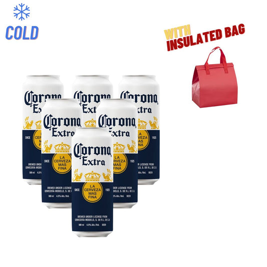 Corona Extra Beer in-can 500ml 6-pack (❄️COLD)