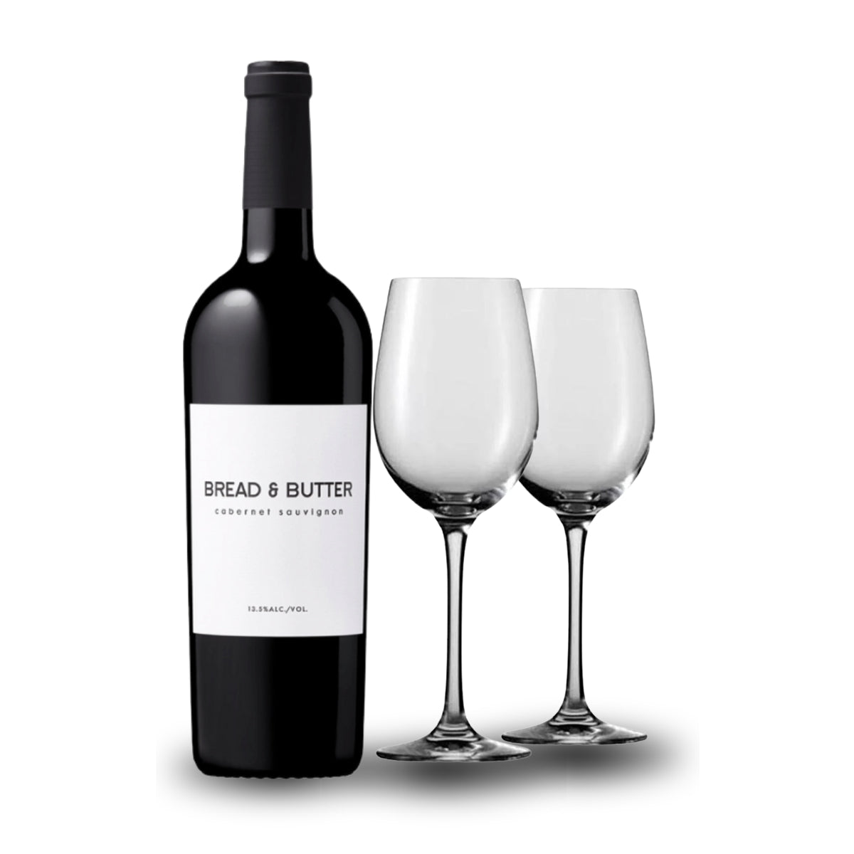 Bread and Butter Cabernet Sauvignon 750ml with Wine Glass Set