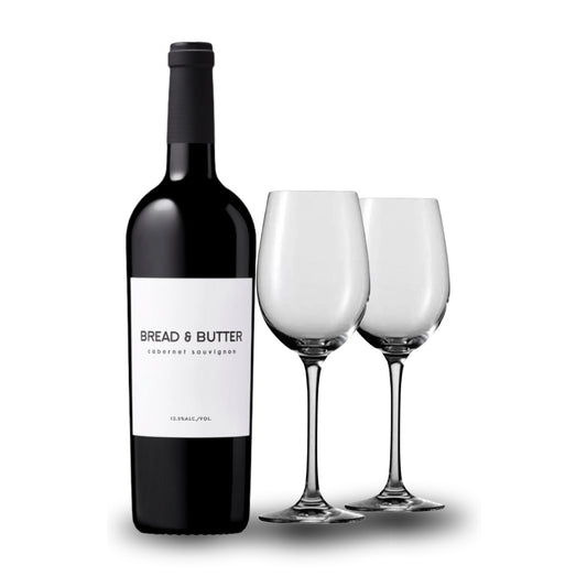 Bread and Butter Cabernet Sauvignon 750ml with Wine Glass Set