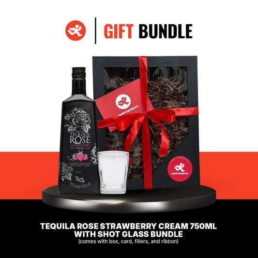 Gift Bundle # 12: Tequila Rose Strawberry Cream 750ml with Shot Glass Bundle