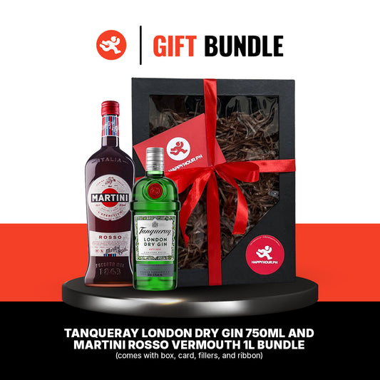 Gift Bundle # 11: Tanqueray London Dry Gin 750ml and Martini Rosso Vermouth 1L Bundle