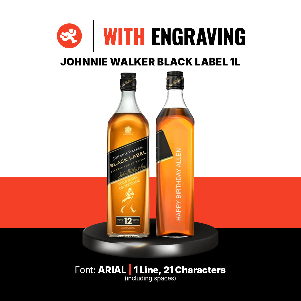 Johnnie Walker Black Label 1L Engraving