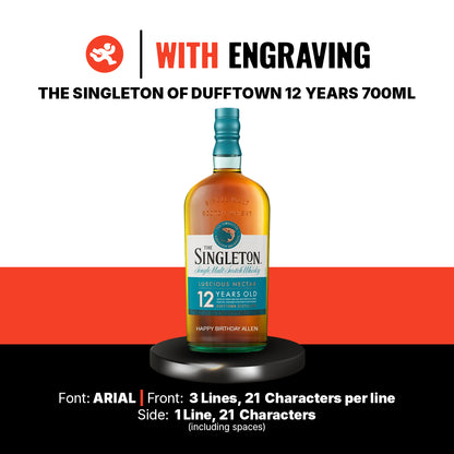 The Singleton of Dufftown 12 Years 700ml Engraving