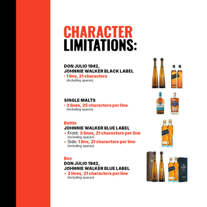 Johnnie Walker Blue Label 750ml Engraving