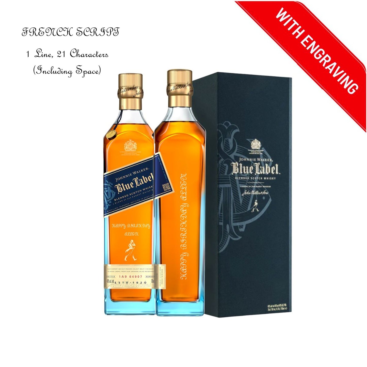 Johnnie Walker Blue Label 750ml Engraving