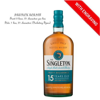 The Singleton of Dufftown 15 Years 700ml Engraving