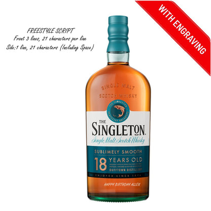 The Singleton of Dufftown 18 Years 700ml Engraving